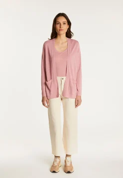 Montagut Vestes Et Cardigans-Gilet en lin flammé - Naelle 24-Rose clair