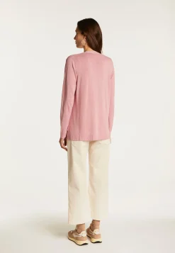 Montagut Vestes Et Cardigans-Gilet en lin flammé - Naelle 24-Rose clair