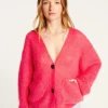 Montagut Vestes Et Cardigans-Gilet en mohair - Rosalind 91-Fuchsia