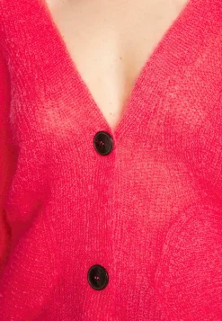 Montagut Vestes Et Cardigans-Gilet en mohair - Rosalind 91-Fuchsia