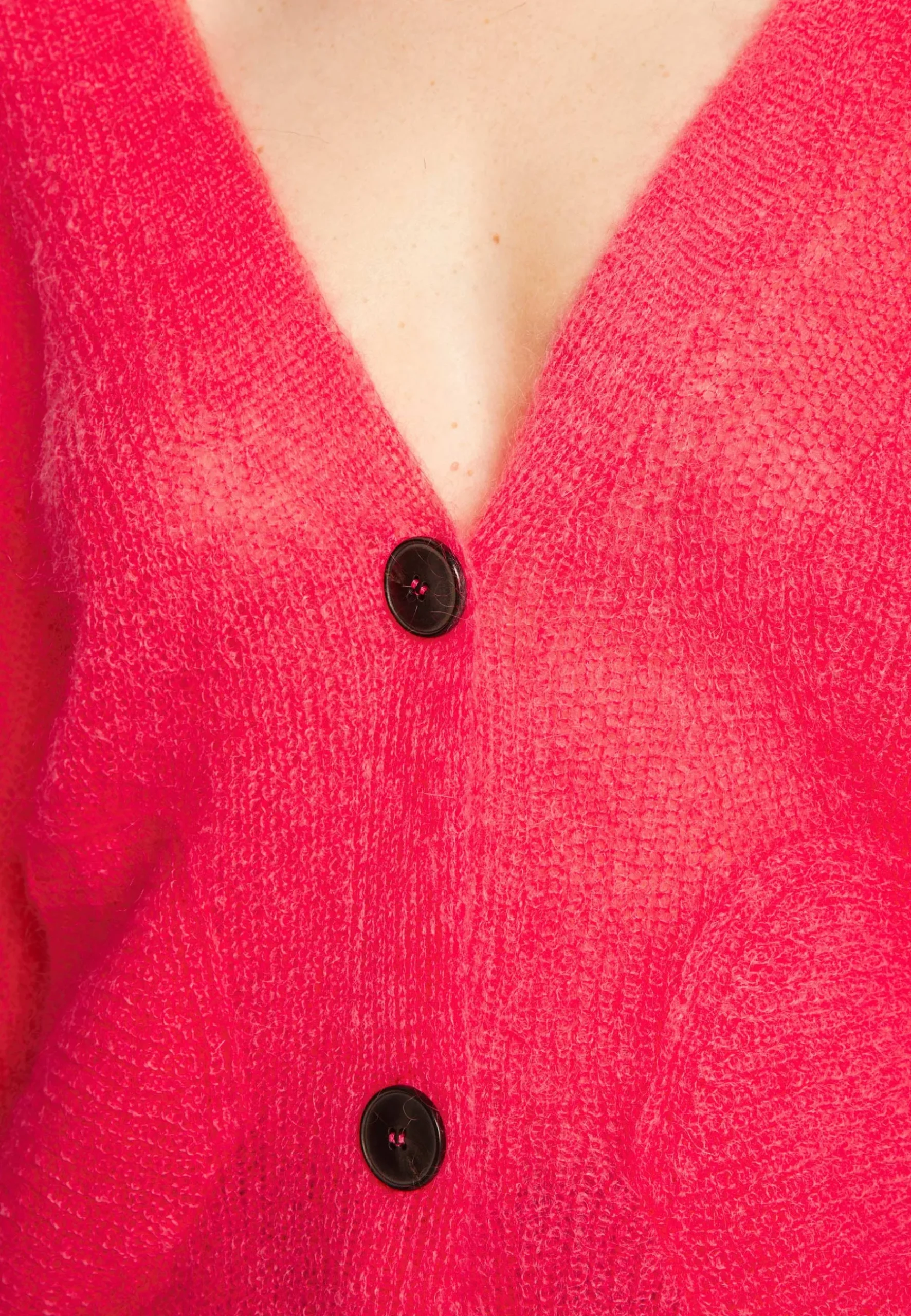 Montagut Vestes Et Cardigans-Gilet en mohair - Rosalind 91-Fuchsia