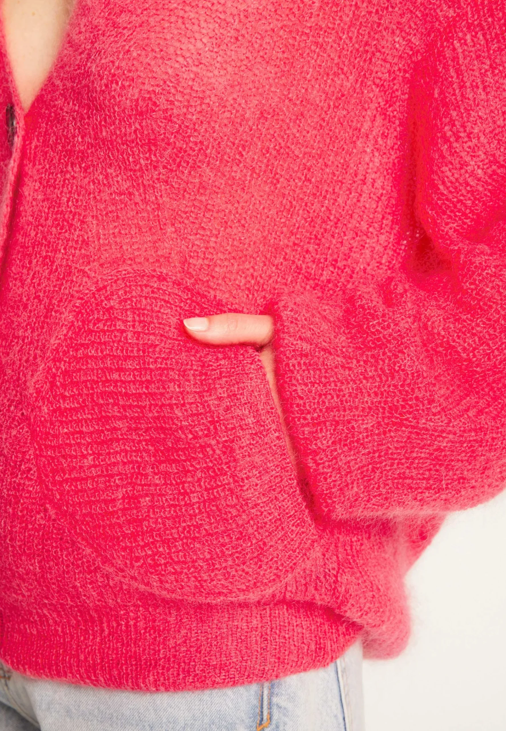 Montagut Vestes Et Cardigans-Gilet en mohair - Rosalind 91-Fuchsia