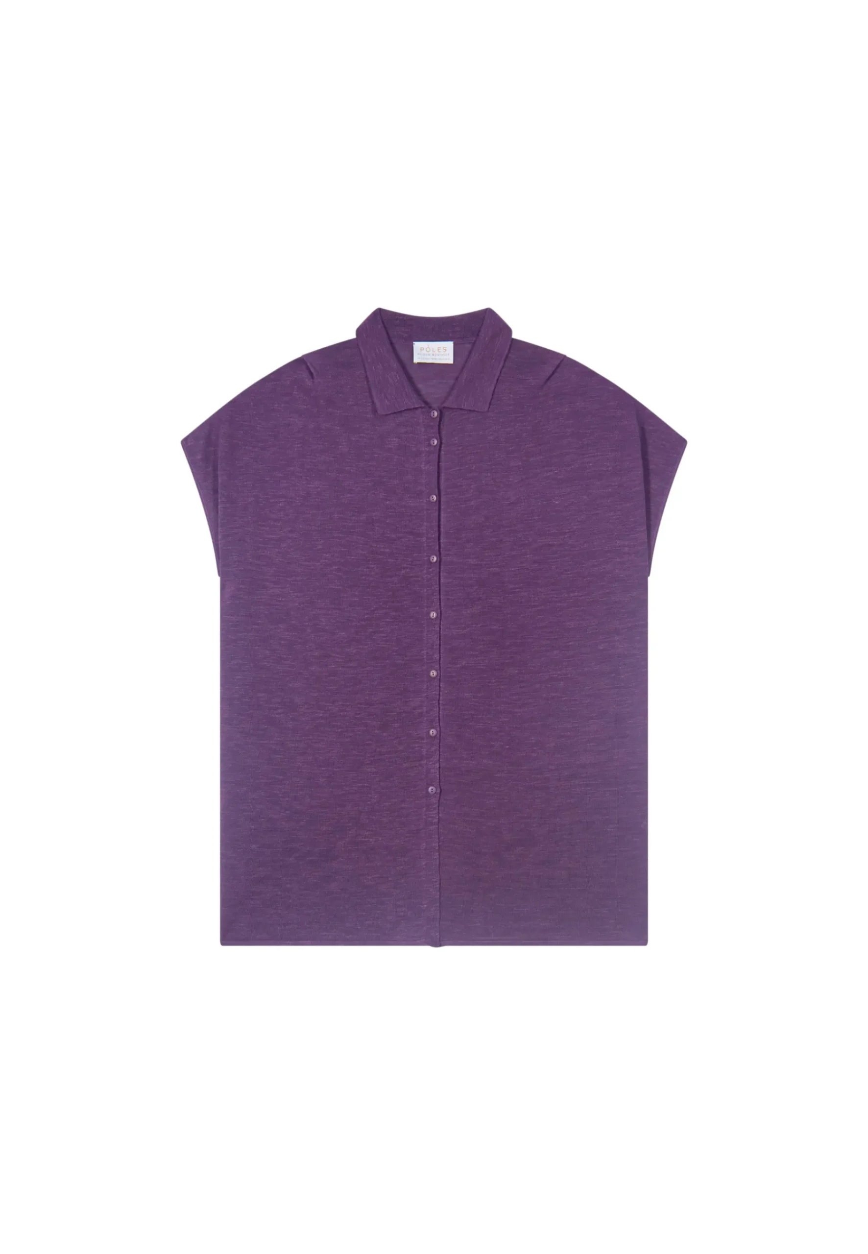 Montagut Vestes Et Cardigans-Gilet long en lin flammé - Nora 18-Violet foncé