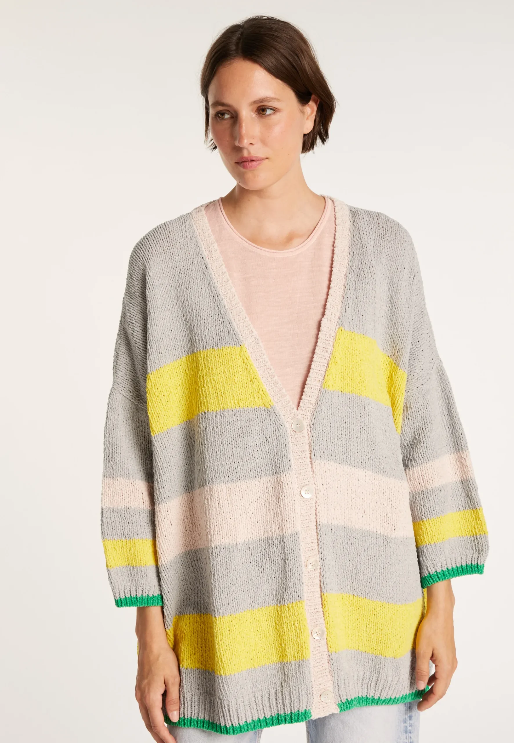 Montagut Vestes Et Cardigans-Gilet oversize - Marlie 08-Jaune
