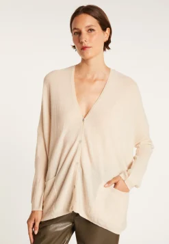 Montagut Vestes Et Cardigans-Gilet oversize en laine - Georgia 82-Ecru