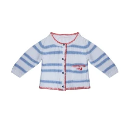 Montagut Cadeaux De Naissance-Gilet pour bébé en coton - Kent 02-Blanc
