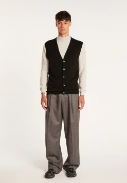 Montagut Vestes Et Cardigans-Gilet sans manches avec logo en laine mérinos - Ernardo 01-Noir