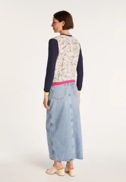 Montagut Vestes Et Cardigans-Gilet soie et coton Maison x Maison Martin Morel - Jeu 05-Bleu marine
