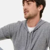 Montagut Vestes Et Cardigans-Gilet zippé à capuche en cachemire 2 fils - Emilien 09-Gris moyen