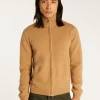 Montagut Vestes Et Cardigans-Gilet zippé cachemire 4 fils - Balthazar 88-Camel