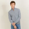 Montagut Vestes Et Cardigans-Gilet zippé cachemire 4 fils - Balthazar 09-Gris moyen