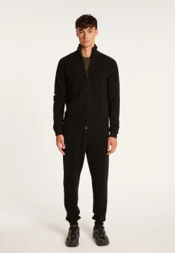Montagut Vestes Et Cardigans-Gilet zippé cachemire 4 fils - Balthazar 01-Noir