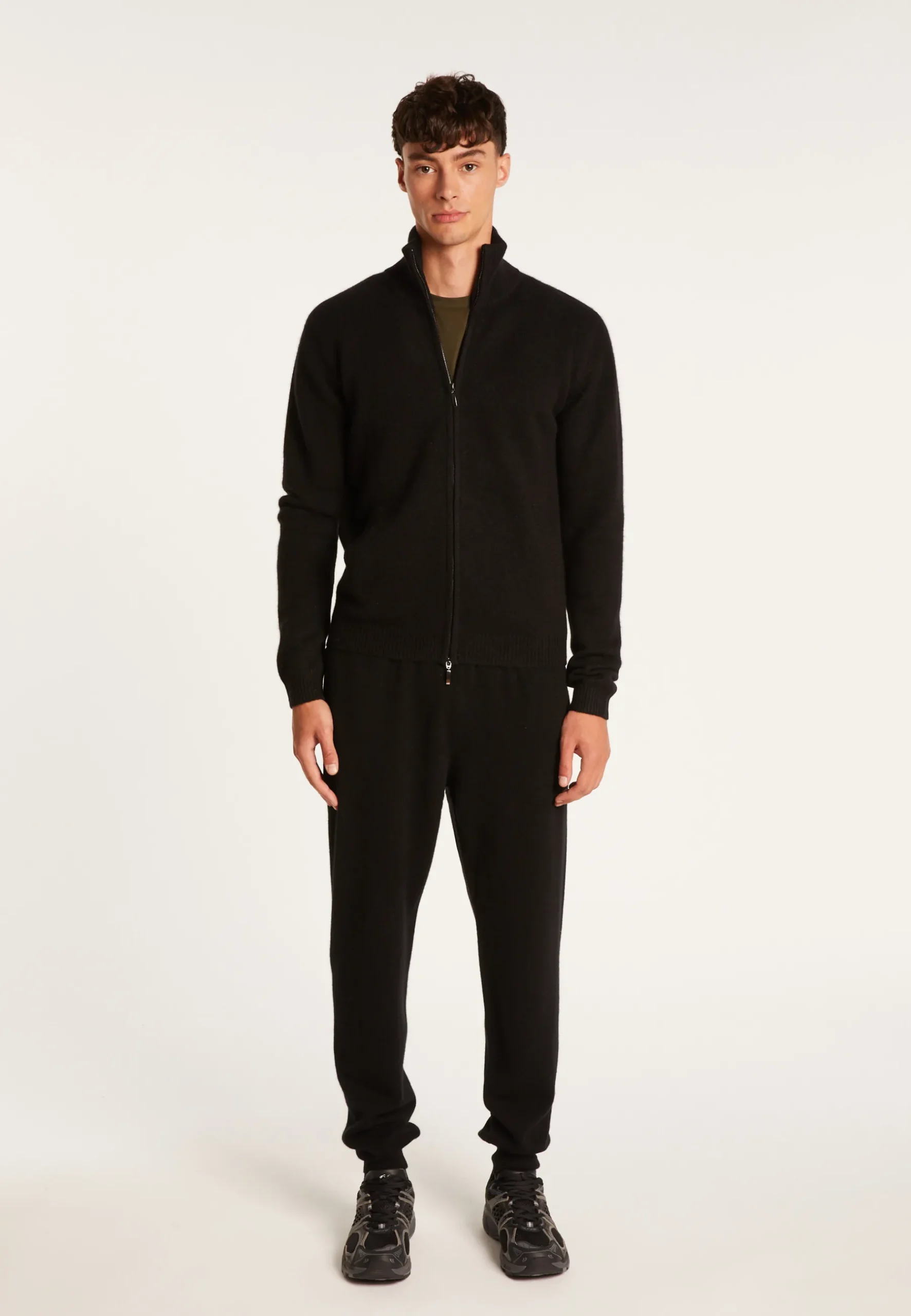 Montagut Vestes Et Cardigans-Gilet zippé cachemire 4 fils - Balthazar 01-Noir