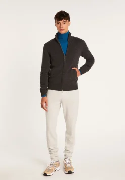 Montagut Vestes Et Cardigans-Gilet zippé cachemire 4 fils - Balthazar 10-Gris foncé