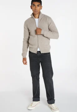 Montagut Vestes Et Cardigans-Gilet zippé cachemire 4 fils - Balthazar 13-Beige moyen