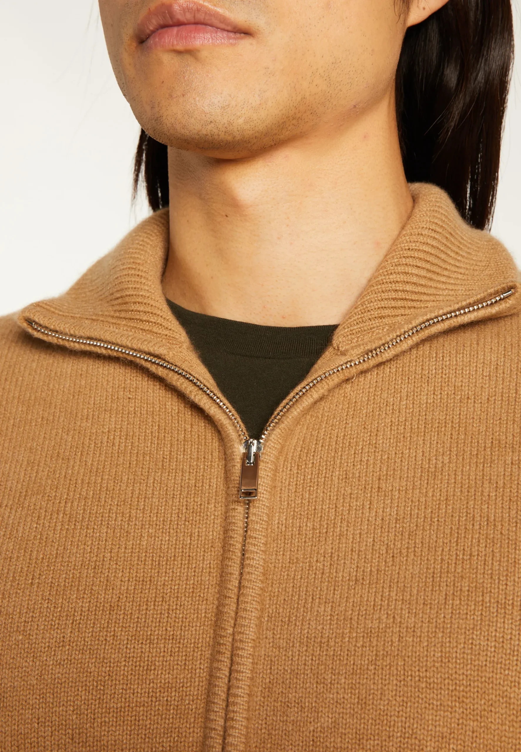 Montagut Vestes Et Cardigans-Gilet zippé cachemire 4 fils - Balthazar 88-Camel