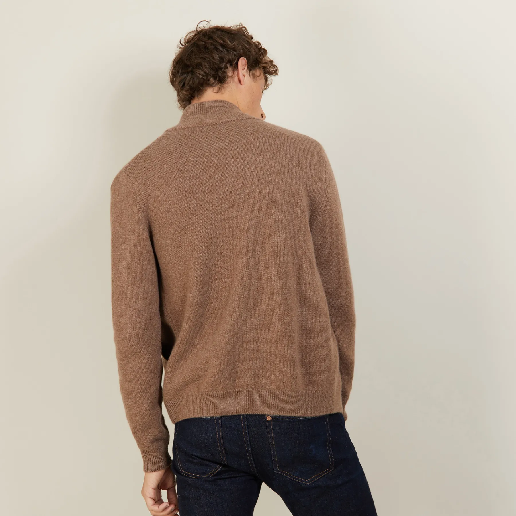 Montagut Vestes Et Cardigans-Gilet zippé cachemire 4 fils - Balthazar 46-Marron clair