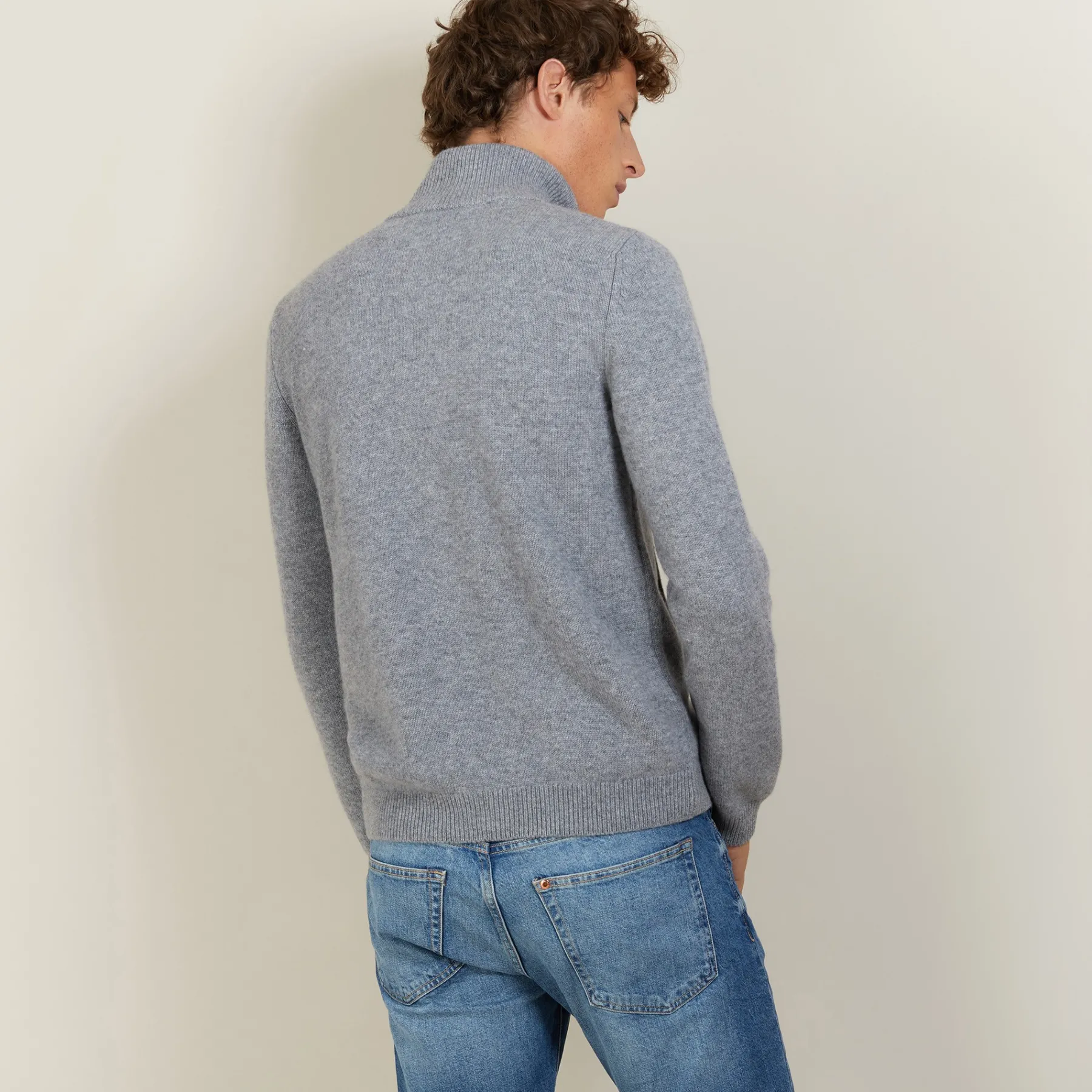 Montagut Vestes Et Cardigans-Gilet zippé cachemire 4 fils - Balthazar 09-Gris moyen