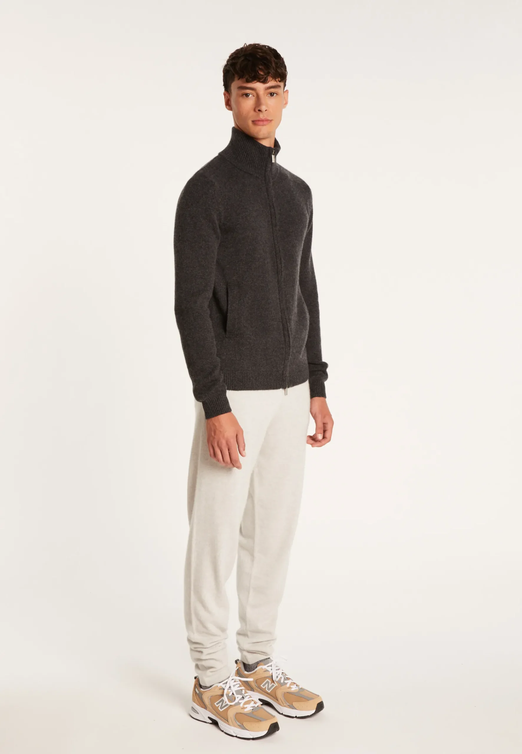 Montagut Vestes Et Cardigans-Gilet zippé cachemire 4 fils - Balthazar 10-Gris foncé