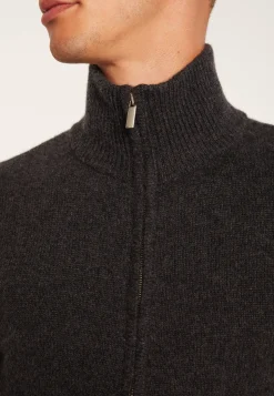 Montagut Vestes Et Cardigans-Gilet zippé cachemire 4 fils - Balthazar 10-Gris foncé