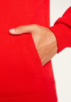 Montagut Vestes Et Cardigans-Gilet zippé en cachemire 6 fils - Elysée duo 52-Rouge