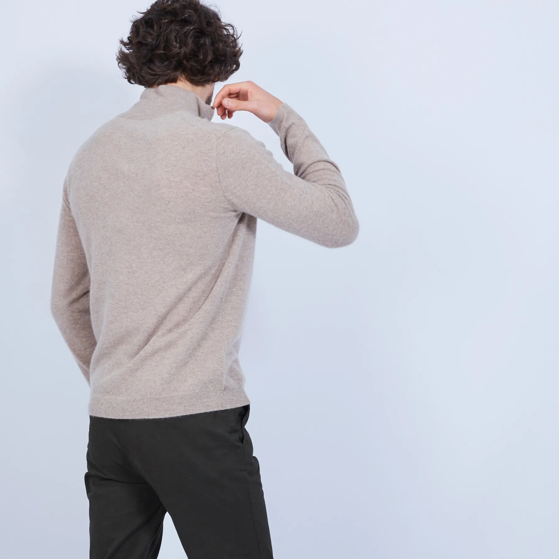 Montagut Vestes Et Cardigans-Gilet zippé en cachemire 2 fils sans poches - Marc Antoine 14-Beige foncé