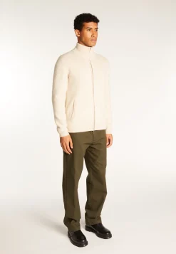 Montagut Vestes Et Cardigans-Gilet zippé en cachemire 6 fils - Elysée duo 13-Beige moyen