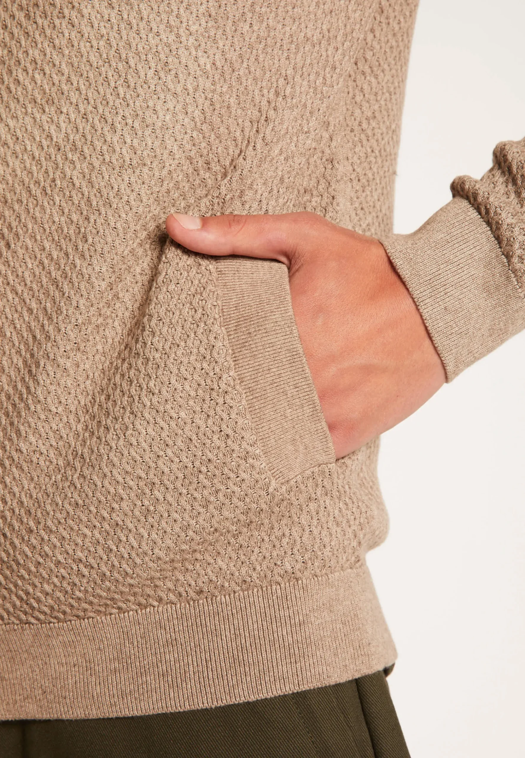 Montagut Vestes Et Cardigans-Gilet zippé en coton cachemire - Hiro 14-Beige foncé
