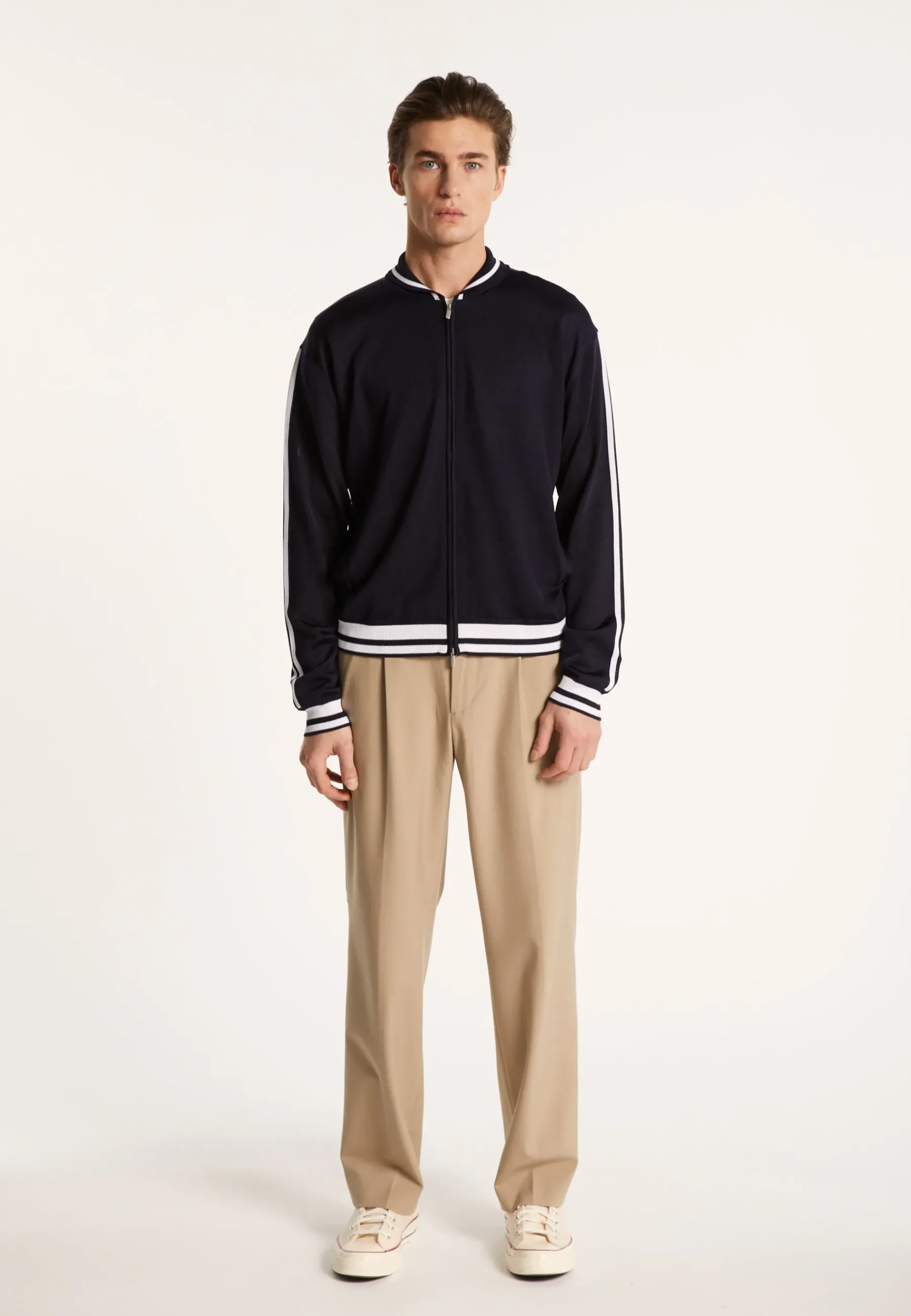 Montagut Vestes Et Cardigans-Gilet zippé en Fil Lumière - Paddy 05-Bleu marine