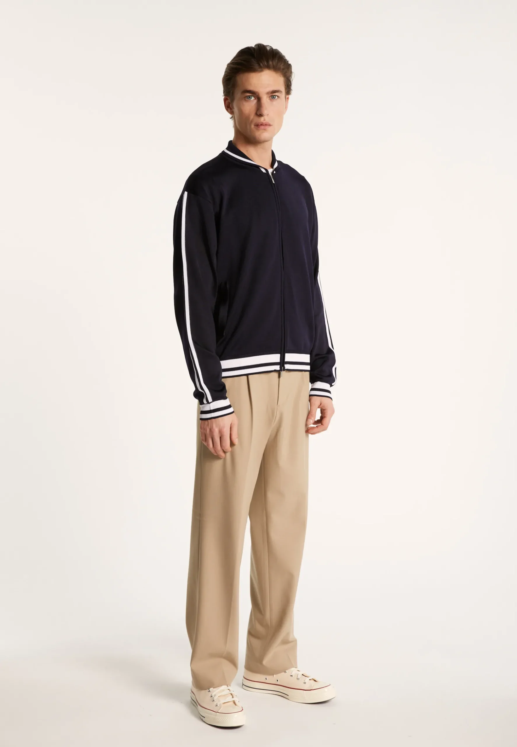 Montagut Vestes Et Cardigans-Gilet zippé en Fil Lumière - Paddy 05-Bleu marine