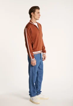 Montagut Vestes Et Cardigans-Gilet zippé en Fil Lumière - Paddy 46-Marron clair