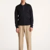 Montagut Vestes Et Cardigans-Gilet zippé en laine mérinos - Estian 05-Bleu marine