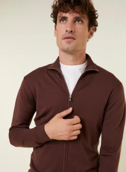 Montagut Vestes Et Cardigans-Gilet zippé en laine mérinos - Estian 47Marron foncé