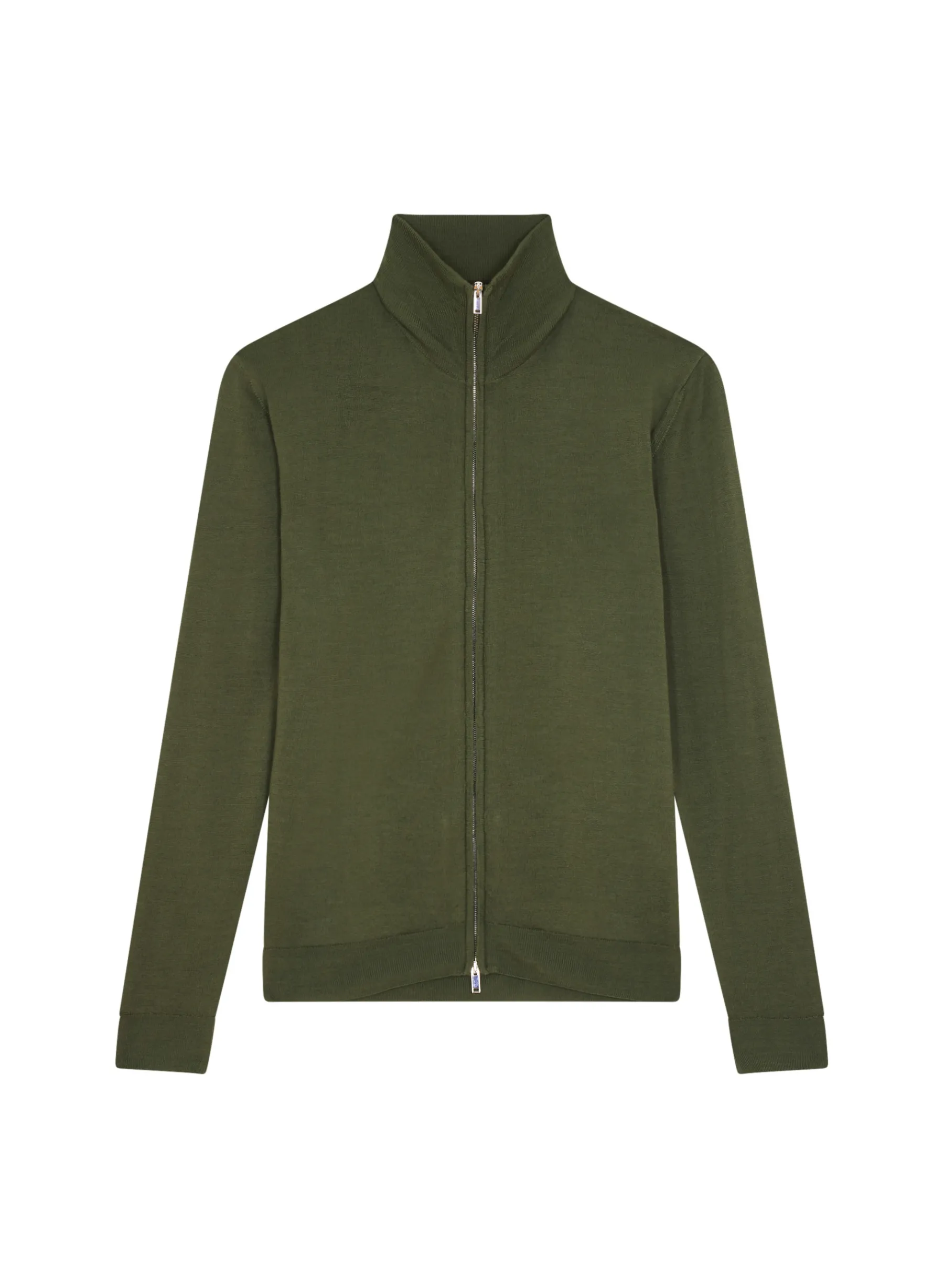 Montagut Vestes Et Cardigans-Gilet zippé en laine mérinos - Estian 83-Kaki