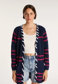 Montagut Vestes Et Cardigans-Grand gilet à cordes - Joshua 05-Bleu marine