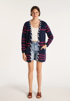 Montagut Vestes Et Cardigans-Grand gilet à cordes - Joshua 05-Bleu marine