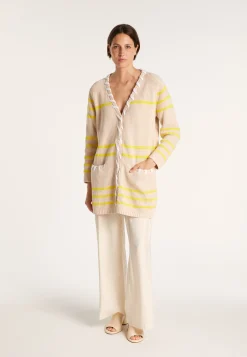Montagut Vestes Et Cardigans-Grand gilet à cordes - Joshua 13-Beige moyen