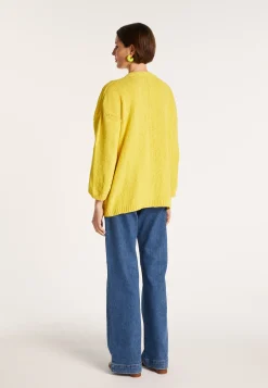 Montagut Vestes Et Cardigans-Grand gilet en velours de coton - Mounia 08-Jaune