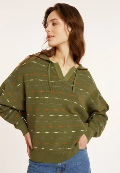 Montagut Pulls-Hoodie en coton - Melanie 83-Kaki