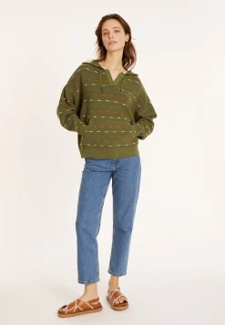 Montagut Pulls-Hoodie en coton - Melanie 83-Kaki