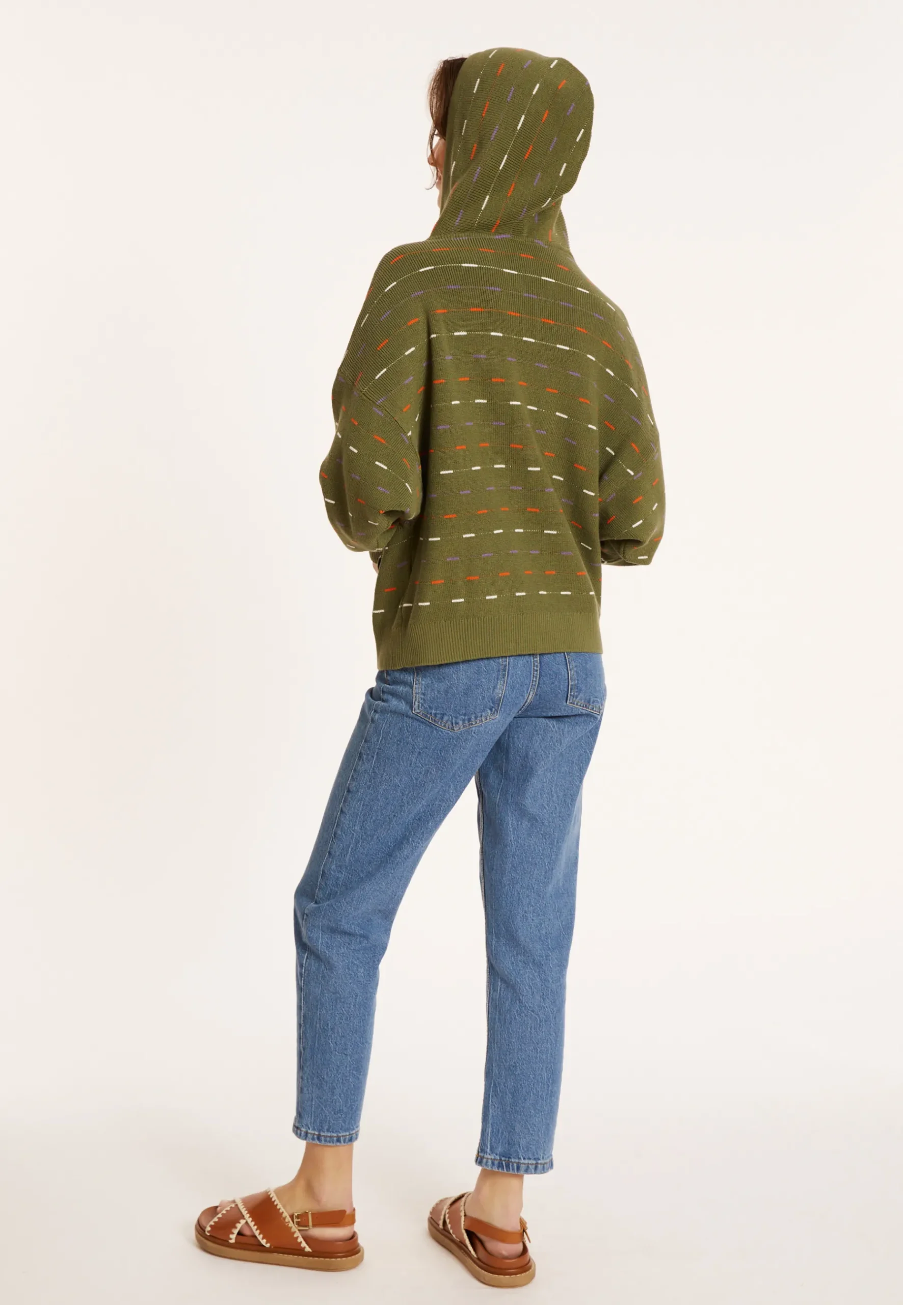 Montagut Pulls-Hoodie en coton - Melanie 83-Kaki