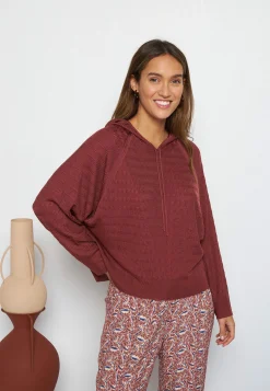 Montagut Pulls-Hoodie en Fil Lumière - Sylla 51-Bordeaux