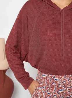 Montagut Pulls-Hoodie en Fil Lumière - Sylla 51-Bordeaux