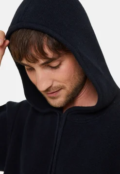 Montagut Pulls-Hoodie en laine et cachemire - Fabio 05-Bleu marine