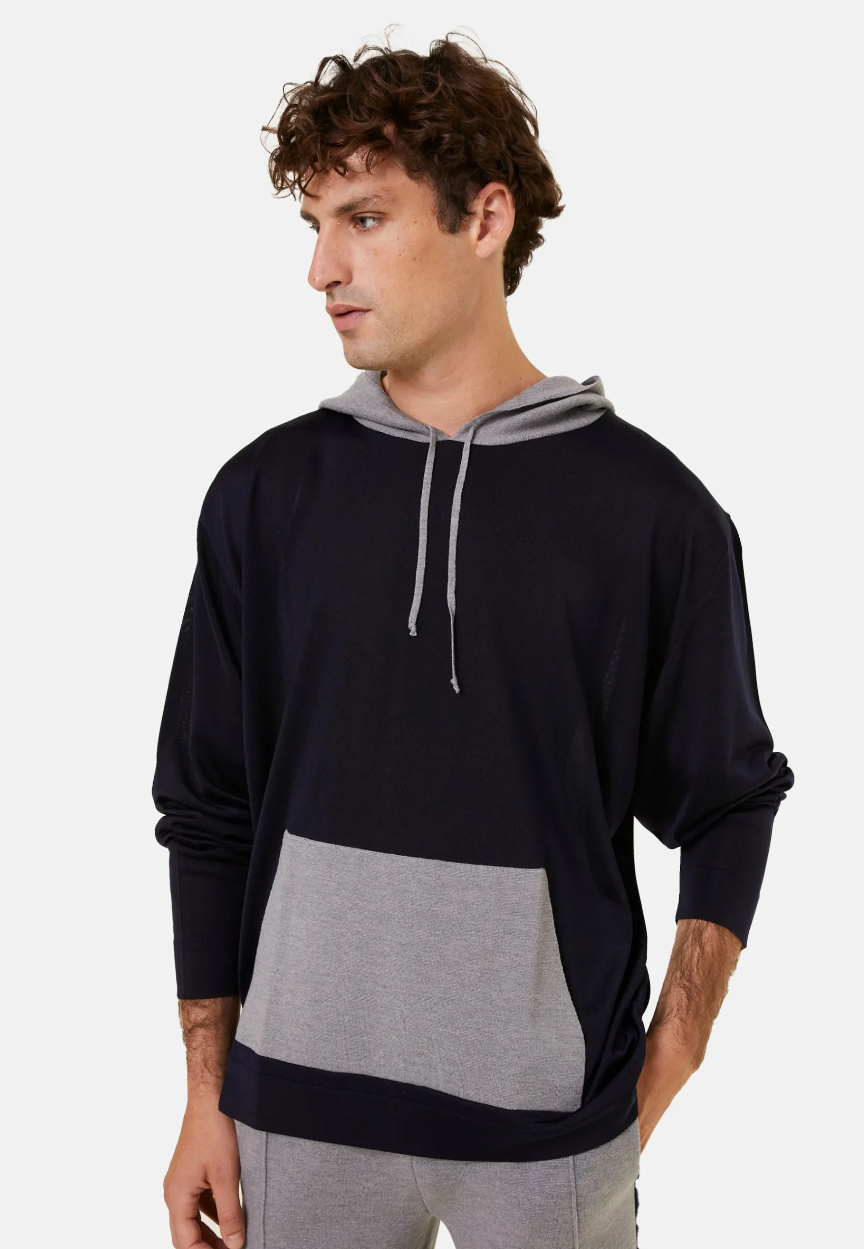 Montagut Pulls-Hoodie Fil lumière et Mérinos - Flavien 05-Bleu marine