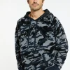 Montagut Pulls-Hoodie graphique laine mélangée - Steele 01-Noir