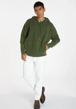 Montagut Pulls-Hoodie unisexe en laine et cachemire - Fabio 83-Kaki