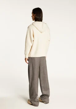 Montagut Pulls-Hoodie unisexe en laine et cachemire - Fabio 82-Ecru