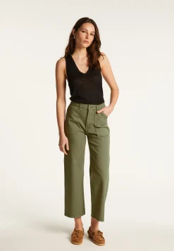 Montagut Pantalons Et Shorts-Jean en coton - Ysée 83-Kaki