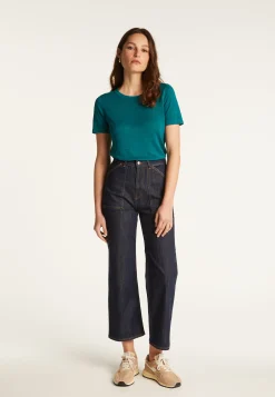 Montagut Pantalons Et Shorts-Jean en coton - Yvonne 05-Bleu marine